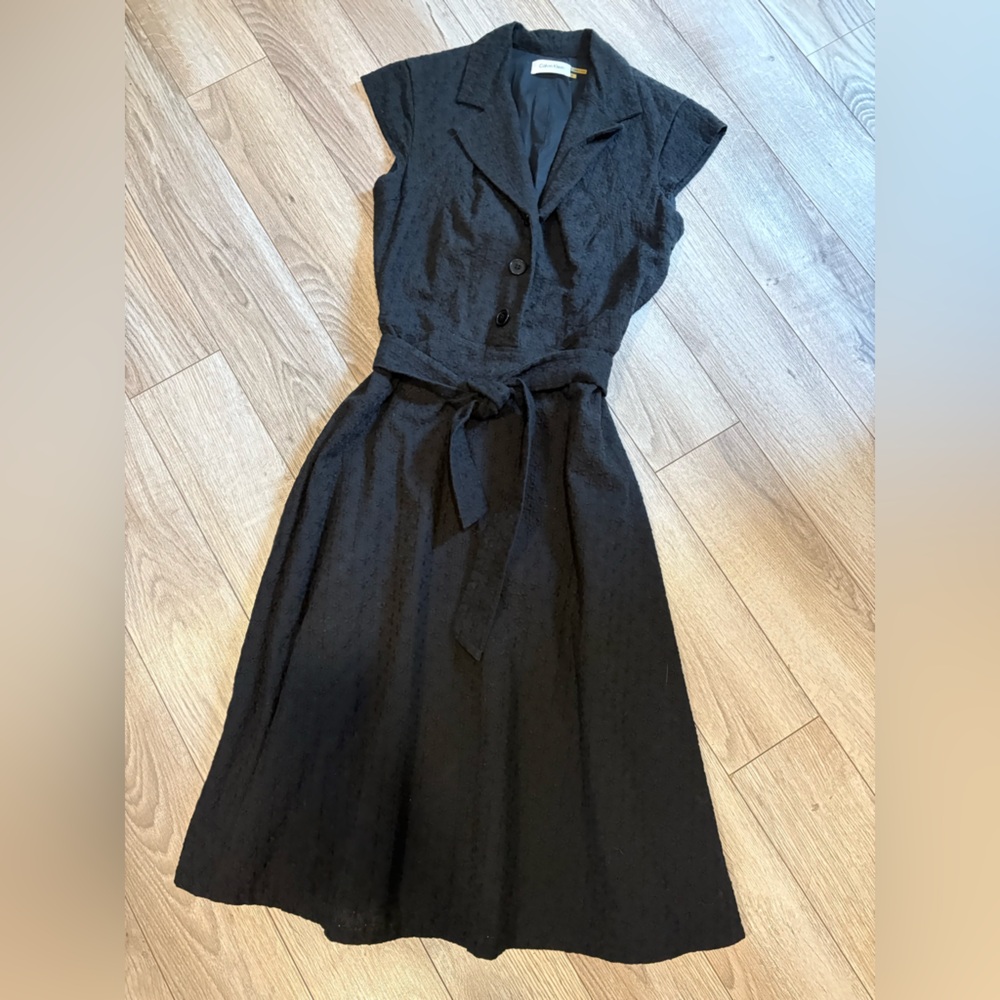 ❌ SOLD ❌ Black Button-Up Dress with Belt